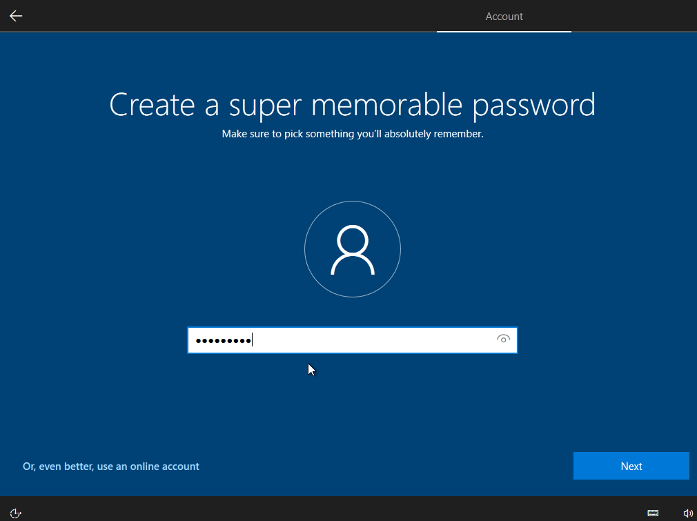 Create password